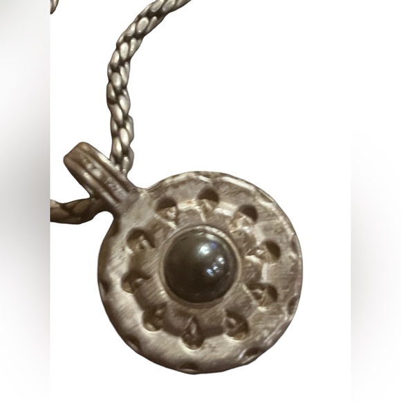 Vintage Tribal Zok Zok TM& C silver pendant necklace signed - Picture 2 of 5